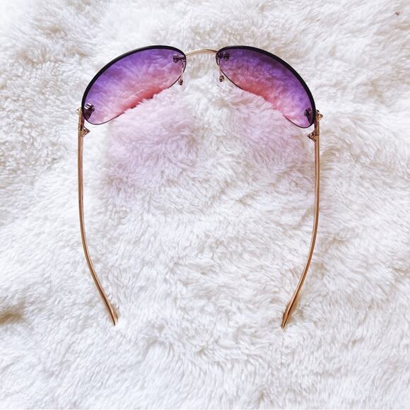 Ophelia Purple Floral Chic Sunglasses - Picture 7 of 10